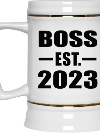 Designsify Gifts, Boss, основана в 2023 году, керамическая кружка-бокал объемом 22 унции с ручкой для заморозки — для дня рождения, годовщины, Рождества, Дня матери, Дня отца, вечеринки, для мужчин, женщин, для него и для нее.