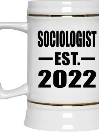 Designsify Gifts, Sociologist, основана в 2022 году, керамическая кружка-бокал объемом 22 унции с ручкой для заморозки — для дня рождения, годовщины, Рождества, Дня матери, Дня отца, вечеринки, для мужчин, женщин и него.