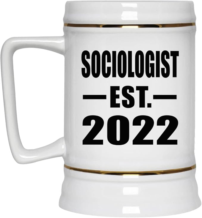 Designsify Gifts, Sociologist, основана в 2022 году, керамическая кружка-бокал объемом 22 унции с ручкой для заморозки — для дня рождения, годовщины, Рождества, Дня матери, Дня отца, вечеринки, для мужчин, женщин и него.