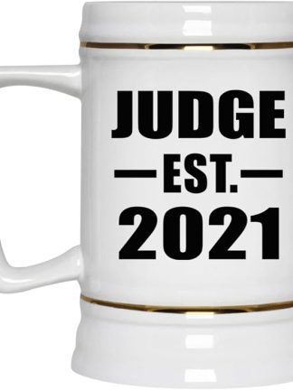 Designsify Gifts, Judge, основана в 2021 году, керамическая кружка-бокал объемом 22 унции с ручкой для заморозки — для дня рождения, годовщины, Рождества, Дня матери, Дня отца, вечеринки, для мужчин, женщин, для него и для нее.