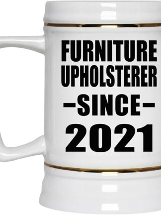 Designsify Gifts, компания по обивке мебели с 2021 года, керамическая кружка-бокал объемом 22 унции с ручкой для заморозки — подарок на день рождения, годовщину, Рождество, День матери, День отца, вечеринку, для мужчин, женщин и него.