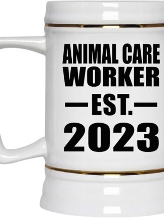 Designsify Gifts, Animal Care Worker (основана в 2023 году), керамическая кружка-бокал объемом 22 унции с ручкой для заморозки — идеальный подарок на день рождения, годовщину, Рождество, День матери, День отца.