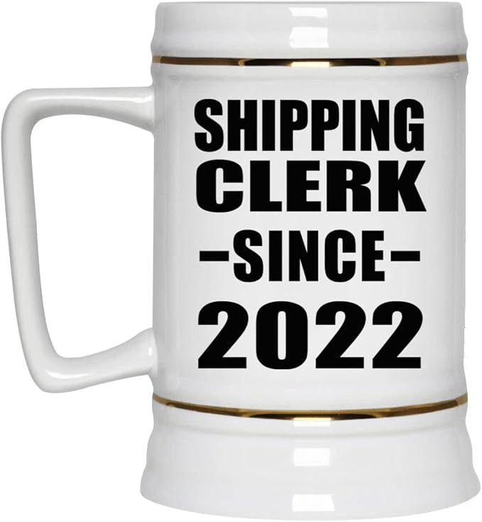 Designsify Gifts, сотрудник отдела доставки с 2022 года, керамическая кружка-бокал объемом 22 унции с ручкой для заморозки — для дня рождения, годовщины, Рождества, Дня матери, Дня отца, вечеринки, для мужчин, женщин, для него и для нее.