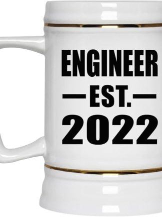 Designsify Gifts, инженер, основан в 2022 году, керамическая кружка-бокал объемом 22 унции с ручкой для заморозки — для дня рождения, годовщины, Рождества, Дня матери, Дня отца, вечеринки, для мужчин, женщин, для него и для нее.