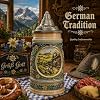 0,55 л | Пивная кружка OktoberfestHaus Frühling (Весна) в Германии с крышкой (№1 в коллекции из четырех кружек) Пивные кружки, керамические кружки, подарки для любителей пива, немецкая пивная кружка