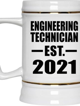 Designsify Gifts, компания Engineering Technician, основана в 2021 году, керамическая кружка-бокал объемом 22 унции с ручкой для заморозки — идеальный подарок на день рождения, годовщину, Рождество, День матери, День отца или вечеринку.