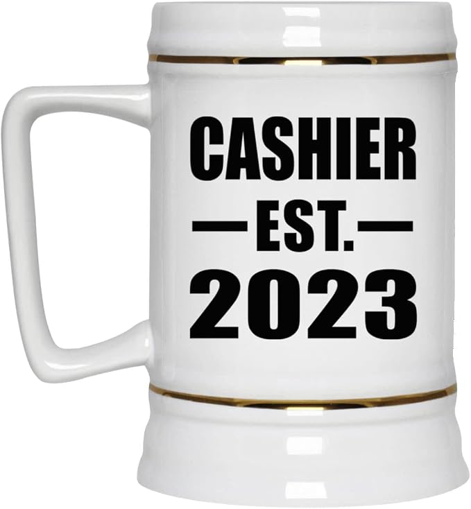 Designsify Gifts, касса, основана в 2023 году, керамическая кружка-бокал объемом 22 унции с ручкой для заморозки — для дня рождения, годовщины, Рождества, Дня матери, Дня отца, вечеринки, для мужчин, женщин, для него и для нее.