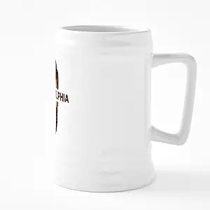 CafePress Beardadelphia Beard Dad Керамическая пивная кружка 25 унций
