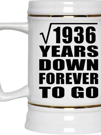 Подарки от Designsify, 44-я годовщина, квадратный корень из 1936 лет, долгие годы, керамическая кружка-бокал объемом 22 унции с ручкой для заморозки — для дня рождения, Рождества, Дня матери, Дня отца, вечеринки