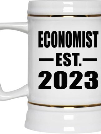 Designsify Gifts, Economist, основана в 2023 году, керамическая кружка-бокал объемом 22 унции с ручкой для заморозки — для дня рождения, годовщины, Рождества, Дня матери, Дня отца, вечеринки, для мужчин, женщин и него.