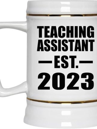 Designsify Gifts, Teaching Assistant, основана в 2023 году, керамическая кружка-бокал объемом 22 унции с ручкой для заморозки — для дня рождения, годовщины, Рождества, Дня матери, Дня отца и вечеринки.
