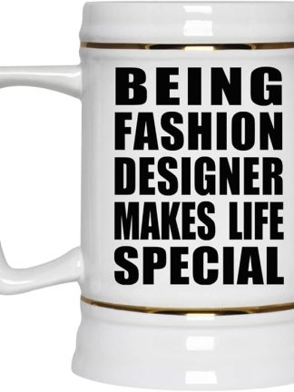 Подарки от Designsify, Быть модельером делает жизнь особенной, Керамическая кружка-бокал для пива объемом 22 унции с ручкой, подходит для заморозки — для дня рождения, годовщины, Рождества, Дня матери, Дня отца и вечеринки.