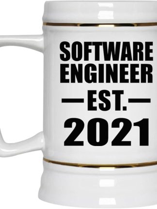 Designsify Gifts, инженер-программист, основано в 2021 году, керамическая кружка-бокал объемом 22 унции с ручкой для заморозки — для дня рождения, годовщины, Рождества, Дня матери, Дня отца и вечеринки.