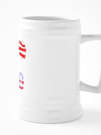 CafePress All American Dad 4Th Of July 25 oz Ceramic Beer Stein Mug