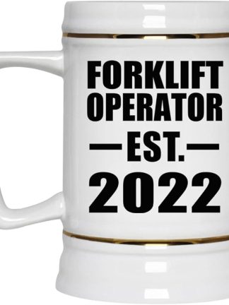 Designsify Gifts, кружка для погрузчика, основанная в 2022 году, керамическая кружка-бокал объемом 22 унции с ручкой для заморозки — для дня рождения, годовщины, Рождества, Дня матери, Дня отца и вечеринки.