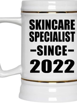 Designsify Gifts, специалист по уходу за кожей с 2022 года, керамическая кружка-бокал объемом 22 унции с ручкой для заморозки — подарок на день рождения, годовщину, Рождество, День матери, День отца, вечеринку, для мужчин, женщин, для него и для нее.