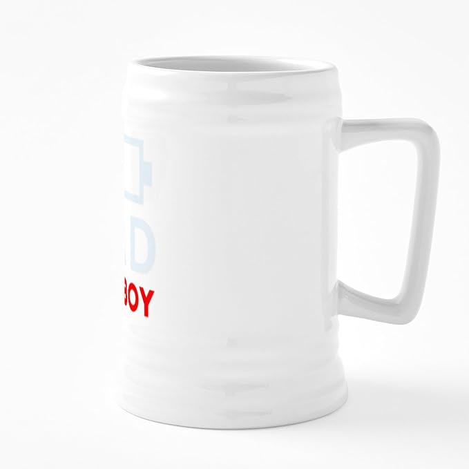 CafePress Dad Of 1 Boy Ceramic Beer Stein Mug 25 oz
