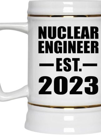 Designsify Gifts, инженер-ядерщик, основано в 2023 году, керамическая кружка-бокал объемом 22 унции с ручкой для заморозки — для дня рождения, годовщины, Рождества, Дня матери, Дня отца, вечеринки, для мужчин и женщин.