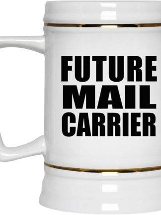 Подарки от Designsify, кружка для пива Future Mail Carrier, керамическая кружка-бокал объемом 22 унции с ручкой для заморозки — подарок на день рождения, годовщину, Рождество, День матери, День отца, вечеринку, для мужчин, женщин, для него, для нее, друга, мамы.