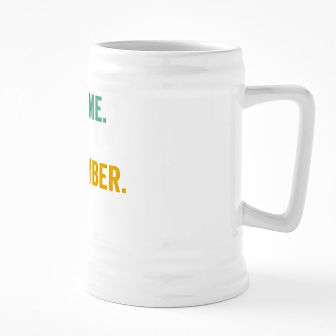 CafePress Daddy Of The Baby Birthday Shark Daddy Shark Chris 25 oz Ceramic Beer Stein Mug