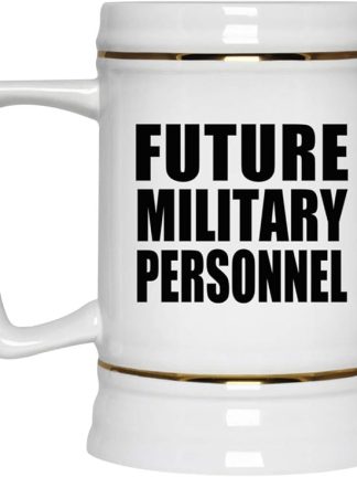 Подарки от Designsify, для будущих военнослужащих, керамическая кружка-бокал объемом 22 унции с ручкой для заморозки — для дня рождения, годовщины, Рождества, Дня матери, Дня отца, вечеринки, для мужчин, женщин, для него и для нее.