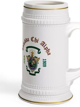 Greekgear Lambda Chi Alpha Collectors Crest & Year Ceramic Stein Tankard
