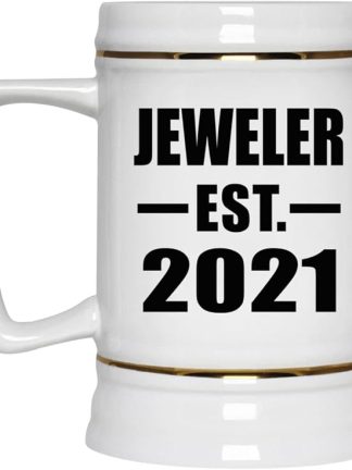 Designsify Gifts, ювелирный магазин, основан в 2021 году, керамическая кружка-бокал объемом 22 унции с ручкой для заморозки — для дня рождения, годовщины, Рождества, Дня матери, Дня отца, вечеринки, для мужчин, женщин, для него и для нее.