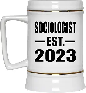 Designsify Gifts, Sociologist, основана в 2023 году, керамическая кружка-бокал объемом 22 унции с ручкой для заморозки — для дня рождения, годовщины, Рождества, Дня матери, Дня отца, вечеринки, для мужчин, женщин и него.