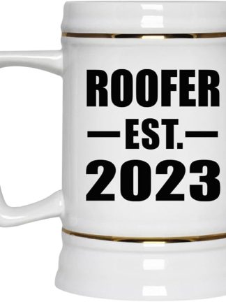 Designsify Gifts, кровельная компания, основанная в 2023 году, керамическая кружка-бокал объемом 22 унции с ручкой для заморозки — подарок на день рождения, годовщину, Рождество, День матери, День отца, вечеринку, для мужчин, женщин, для него и для нее.