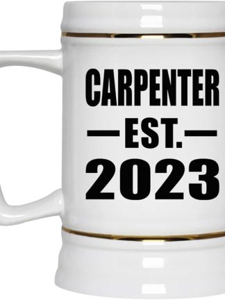 Designsify Gifts, Carpenter, основано в 2023 году, керамическая кружка-бокал объемом 22 унции с ручкой для заморозки — для дня рождения, годовщины, Рождества, Дня матери, Дня отца, вечеринки, для мужчин, женщин и него.