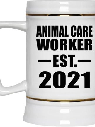 Designsify Gifts, Animal Care Worker (основана в 2021 году), керамическая кружка-бокал объемом 22 унции с ручкой для заморозки — идеальный подарок на день рождения, годовщину, Рождество, День матери, День отца.