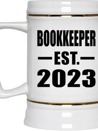 Designsify Gifts, Бухгалтерская кружка, основанная в 2023 году, керамическая кружка-бокал объемом 22 унции с ручкой для заморозки — для дня рождения, годовщины, Рождества, Дня матери, Дня отца, вечеринки, для мужчин, женщин и него.