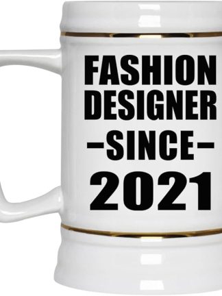 Designsify Gifts, дизайнер одежды с 2021 года, керамическая кружка-бокал объемом 22 унции с ручкой для заморозки — подарок на день рождения, годовщину, Рождество, День матери, День отца, вечеринку, для мужчин, женщин, для него и для нее.