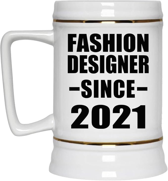 Designsify Gifts, дизайнер одежды с 2021 года, керамическая кружка-бокал объемом 22 унции с ручкой для заморозки — подарок на день рождения, годовщину, Рождество, День матери, День отца, вечеринку, для мужчин, женщин, для него и для нее.