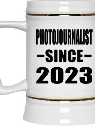 Designsify Gifts, фотожурналист с 2023 года, керамическая кружка-бокал объемом 22 унции с ручкой для заморозки — для дня рождения, годовщины, Рождества, Дня матери, Дня отца, вечеринки, для мужчин, женщин, для него и для нее.