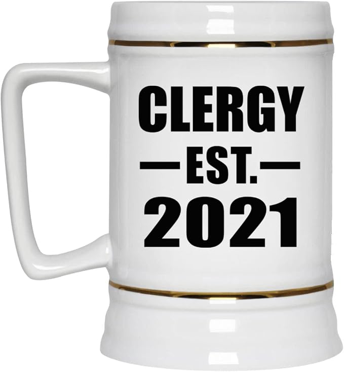 Designsify Gifts, товары для священнослужителей, основаны в 2021 году, керамическая кружка-бокал объемом 22 унции с ручкой для заморозки — для дня рождения, годовщины, Рождества, Дня матери, Дня отца, вечеринки, для мужчин, женщин, для него и для нее.