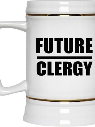 Подарки от Designsify, для будущих священнослужителей, керамическая кружка-бокал объемом 22 унции с ручкой для заморозки — для дня рождения, годовщины, Рождества, Дня матери, Дня отца, вечеринки, для мужчин, женщин, для него, для нее, друга, мамы, папы.