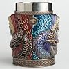 Кружка для пива Veronese Design Spellbound Destiny объемом 20 унций (593 мл), изготовленная методом холодного литья из смолы с бронзовой отделкой, в стиле фэнтези: скелет, волшебник.