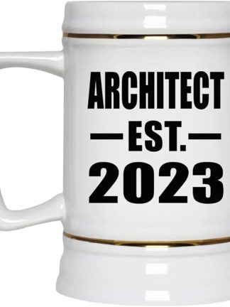 Designsify Gifts, Architect, основана в 2023 году, керамическая кружка-бокал объемом 22 унции с ручкой для заморозки — для дня рождения, годовщины, Рождества, Дня матери, Дня отца, вечеринки, для мужчин, женщин и него.