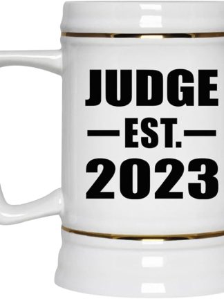 Designsify Gifts, Judge, основана в 2023 году, керамическая кружка-бокал объемом 22 унции с ручкой для заморозки — для дня рождения, годовщины, Рождества, Дня матери, Дня отца, вечеринки, для мужчин, женщин, для него и для нее.