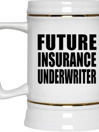 Подарки от Designsify, кружка для пива Future Insurance Underwriter, керамическая, объемом 22 унции (550 мл), с ручкой, для заморозки — идеально подходит для дня рождения, годовщины, Рождества, Дня матери, Дня отца, вечеринки, для мужчин, женщин, для него и для нее.