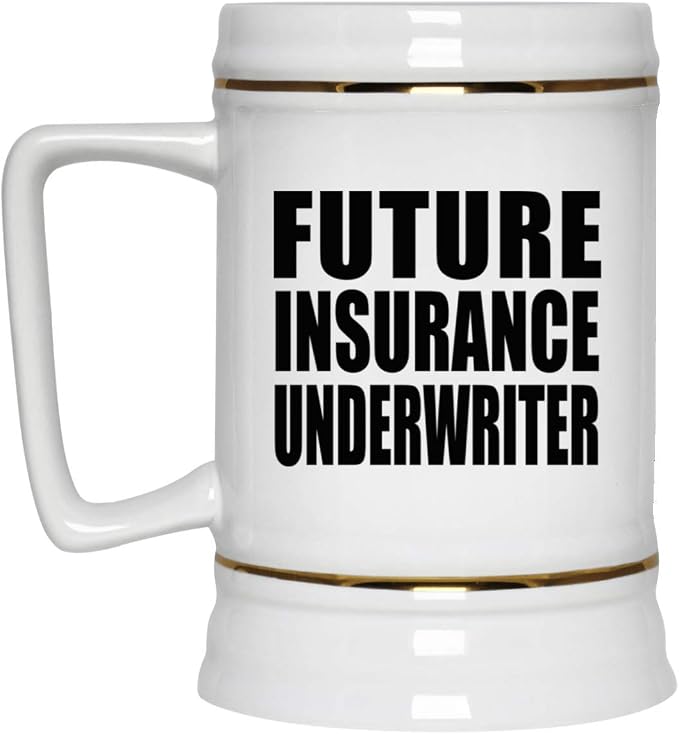Подарки от Designsify, кружка для пива Future Insurance Underwriter, керамическая, объемом 22 унции (550 мл), с ручкой, для заморозки — идеально подходит для дня рождения, годовщины, Рождества, Дня матери, Дня отца, вечеринки, для мужчин, женщин, для него и для нее.