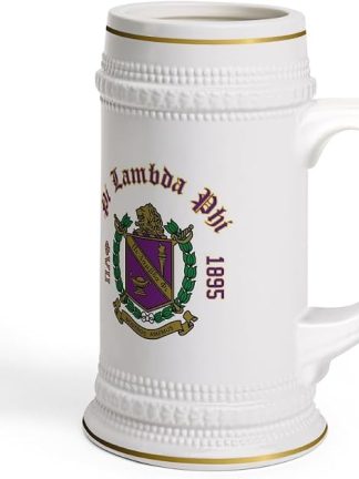Greekgear Pi Lambda Phi Collectors Crest & Year Ceramic Stein Tankard