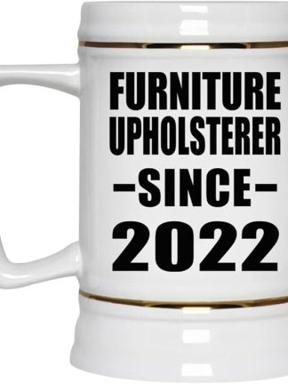 Designsify Gifts, компания по обивке мебели с 2022 года, керамическая кружка-бокал объемом 22 унции с ручкой для заморозки — подарок на день рождения, годовщину, Рождество, День матери, День отца, вечеринку, для мужчин, женщин и него.
