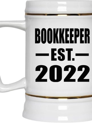 Designsify Gifts, Бухгалтерская кружка, основанная в 2022 году, керамическая кружка-бокал объемом 22 унции с ручкой для заморозки — для дня рождения, годовщины, Рождества, Дня матери, Дня отца, вечеринки, для мужчин, женщин и него.