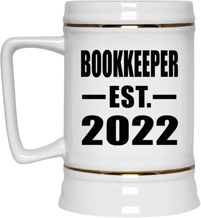 Designsify Gifts, Бухгалтерская кружка, основанная в 2022 году, керамическая кружка-бокал объемом 22 унции с ручкой для заморозки — для дня рождения, годовщины, Рождества, Дня матери, Дня отца, вечеринки, для мужчин, женщин и него.