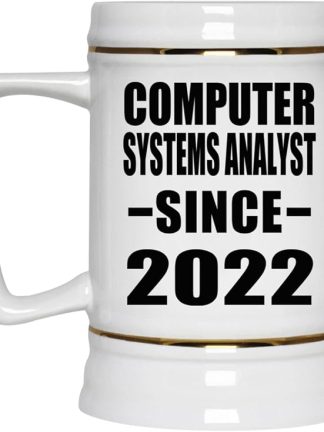 Designsify Gifts, системный аналитик (с 2022 года), керамическая кружка-бокал объемом 22 унции с ручкой для заморозки — для дня рождения, годовщины, Рождества, Дня матери, Дня отца, вечеринки, для мужчин и женщин.