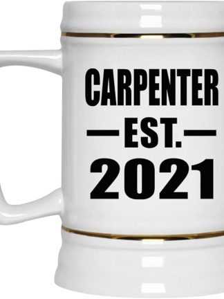 Designsify Gifts, Carpenter, основана в 2021 году, керамическая кружка-бокал объемом 22 унции с ручкой для заморозки — для дня рождения, годовщины, Рождества, Дня матери, Дня отца, вечеринки, для мужчин, женщин и него.