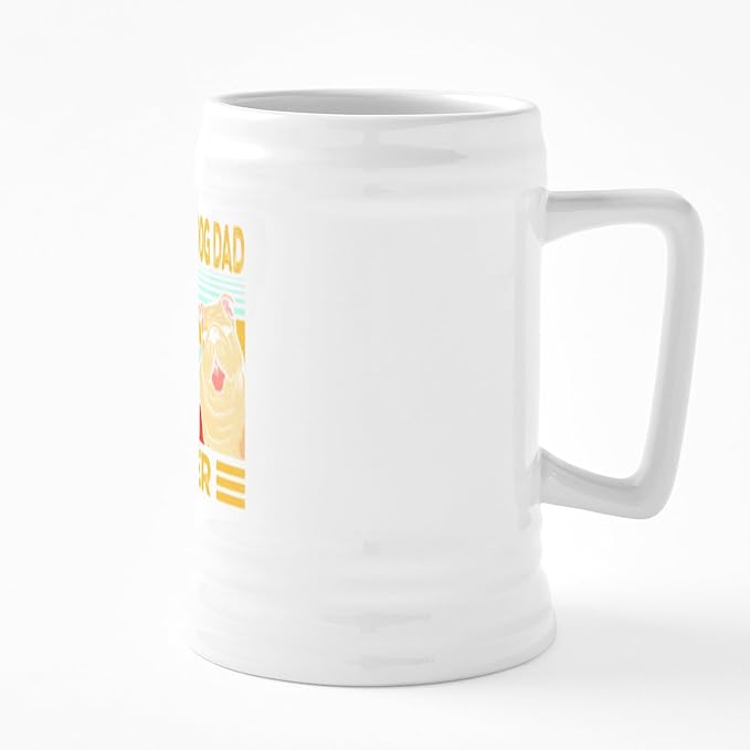 CafePress Лучший папа бульдога в мире! Керамическая пивная кружка объемом 25 унций.