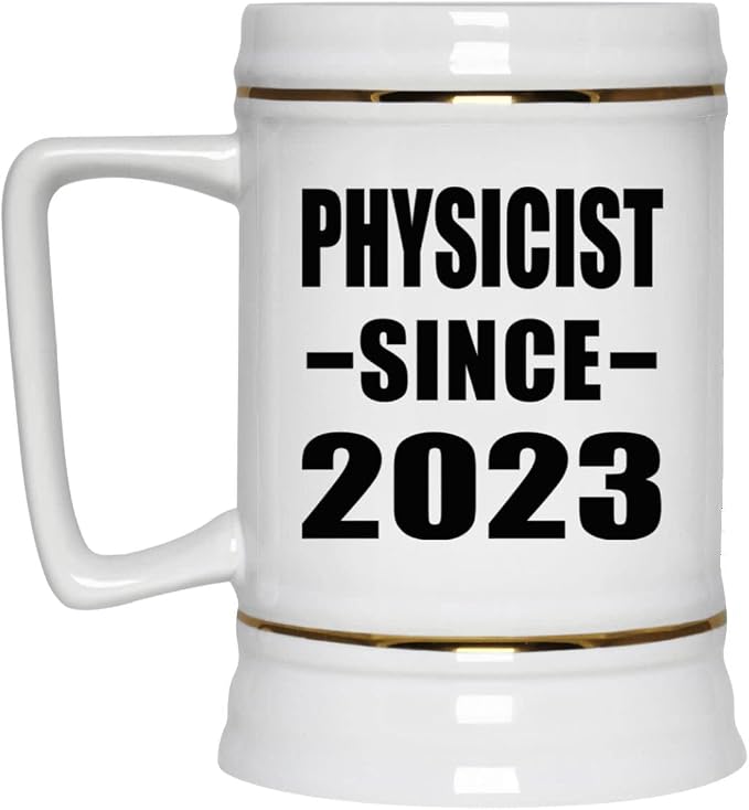 Designsify Gifts, Физик с 2023 года, Керамическая кружка-бокал объемом 22 унции с ручкой для заморозки — подарок на день рождения, годовщину, Рождество, День матери, День отца, вечеринку, для мужчин, женщин, для него, для нее, для друга.